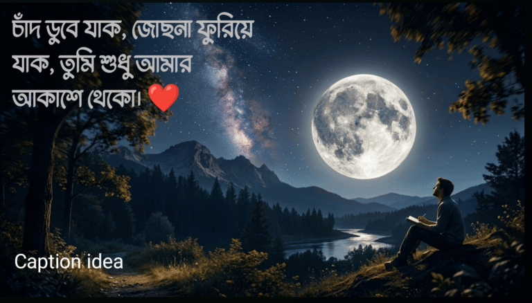 চাঁদ নিয়ে ক্যাপশন বাংলা