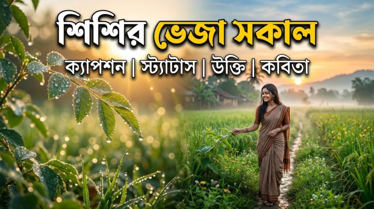 শিশির ভেজা সকাল নিয়ে ক্যাপশন, স্ট্যাটাস, উক্তি ও কবিতা