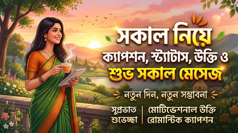 সকাল নিয়ে ক্যাপশন, স্ট্যাটাস, উক্তি ও শুভ সকাল মেসেজ