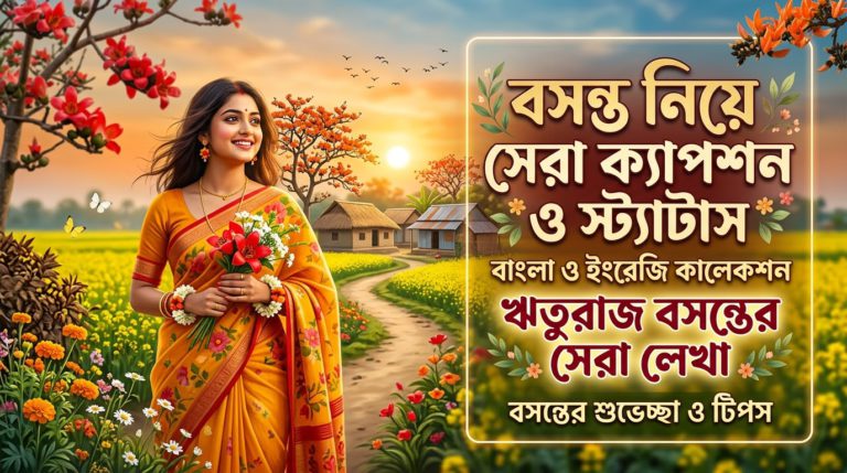 বসন্ত নিয়ে ক্যাপশন: বাংলা, ইংরেজি ও ঋতুরাজ বসন্তের সেরা লেখা