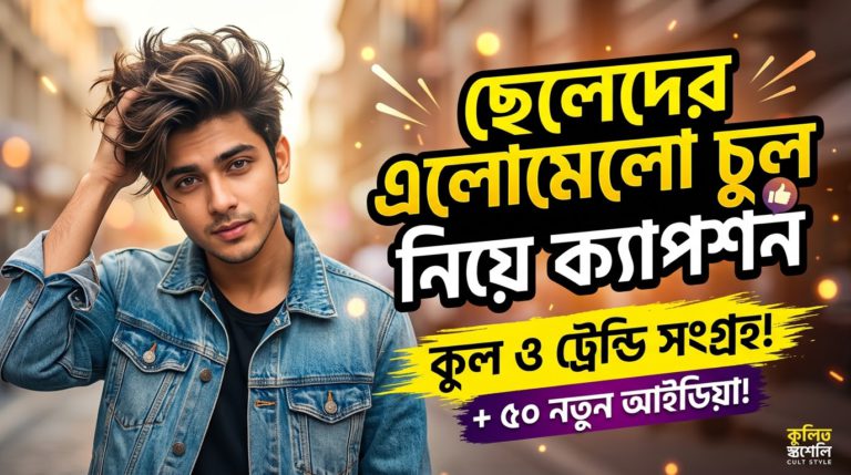 ছেলেদের এলোমেলো চুল নিয়ে ক্যাপশন