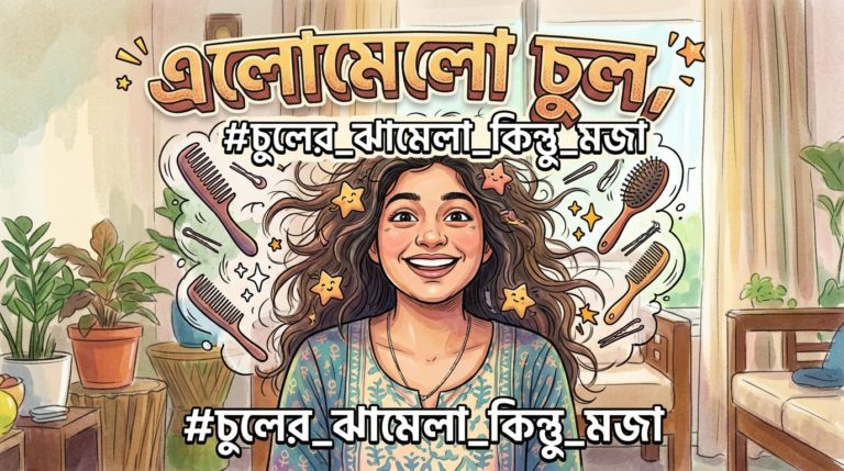 এলোমেলো চুল নিয়ে ফানি ক্যাপশন