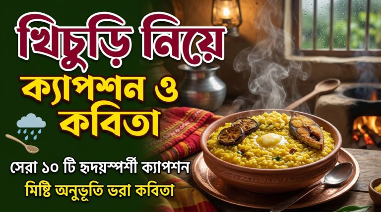 খিচুড়ি নিয়ে ক্যাপশন,  ও কবিতা
