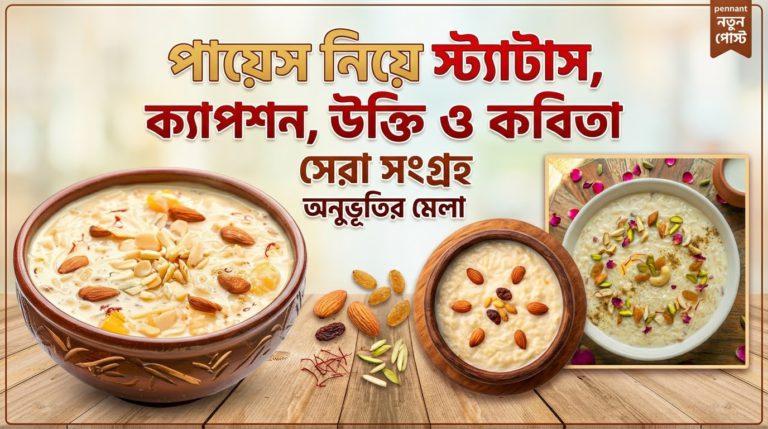 পায়েস নিয়ে স্ট্যাটাস, ক্যাপশন, উক্তি ও কবিতা