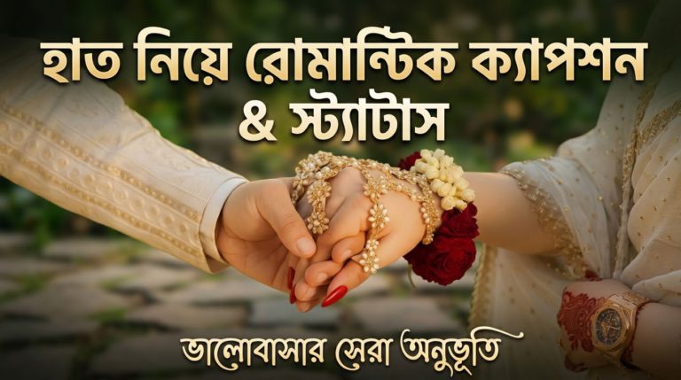 হাত নিয়ে রোমান্টিক ক্যাপশন, স্ট্যাটাস