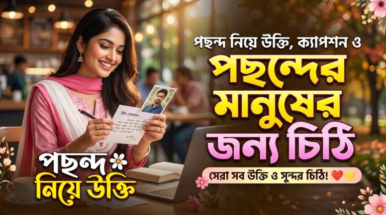 পছন্দ নিয়ে উক্তি, ক্যাপশন ও পছন্দের মানুষের জন্য চিঠি