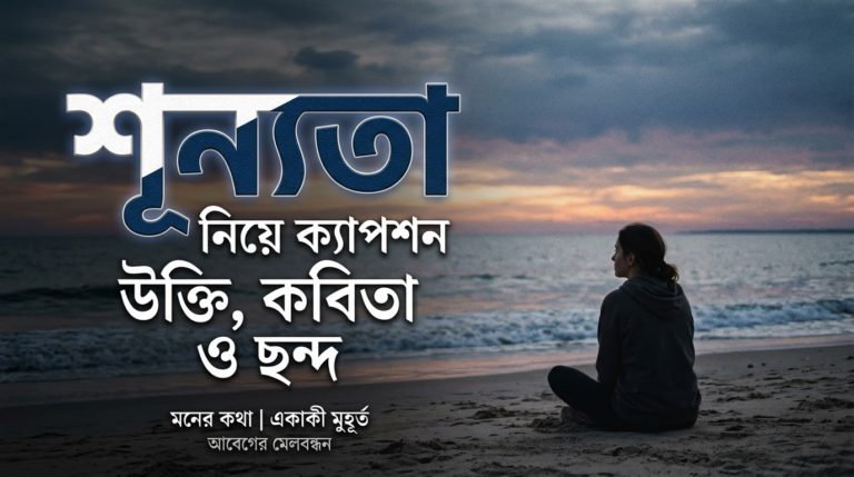 শূন্যতা নিয়ে ক্যাপশন, উক্তি, কবিতা ও ছন্দ
