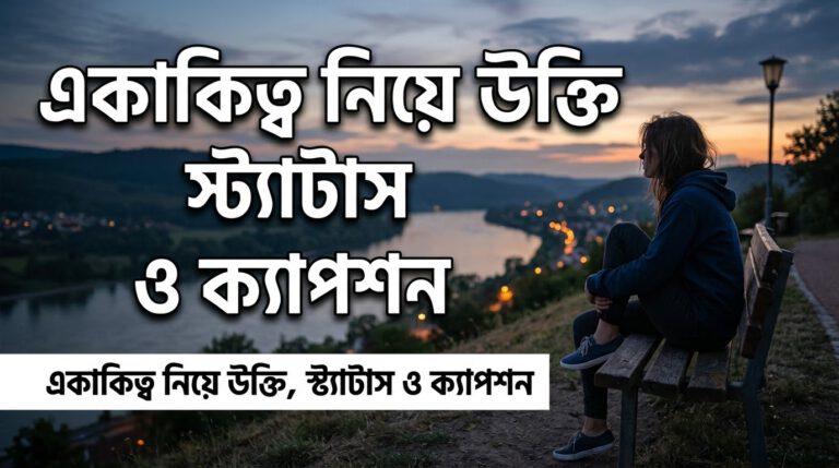 একাকিত্ব নিয়ে উক্তি,  স্ট্যাটাস ওক্যাপশন