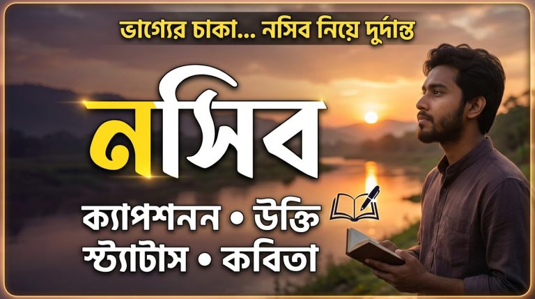 নসিব নিয়ে ক্যাপশন, উক্তি, স্ট্যাটাস ও কবিতা