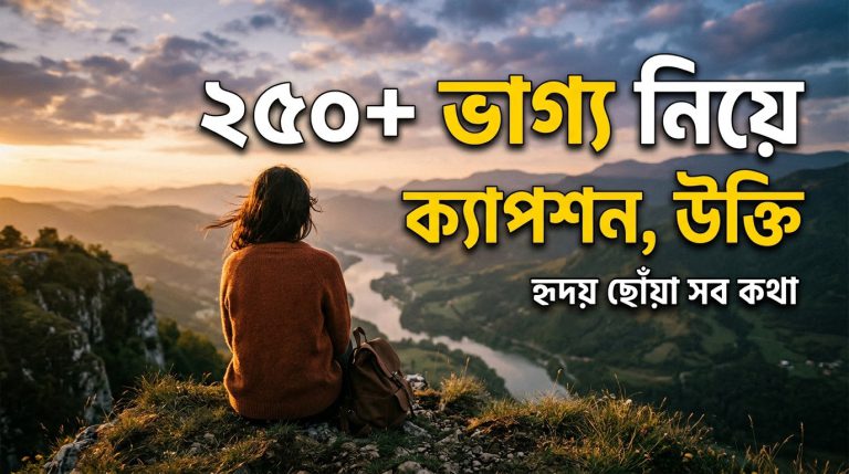২৫০+ভাগ্য নিয়ে ক্যাপশন, উক্তি, স্ট্যাটাস ও কবিতা