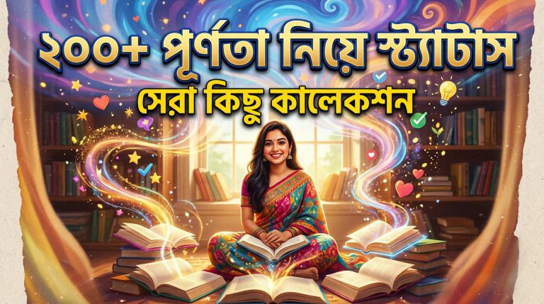 ২০০+ পূর্ণতা নিয়ে স্ট্যাটাস,সেরা কিছু কালেকশন