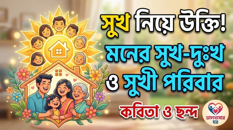 ১৮০+সুখ নিয়ে উক্তি  মোনের সুখ-দুঃখ ও সুখী পরিবার নিয়ে কবিতা ও ছন্দ