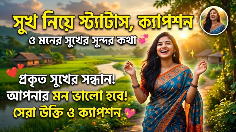 ১৮০+ সুখ নিয়ে স্ট্যাটাস, ক্যাপশন ও মনের সুখের সুন্দর কথা