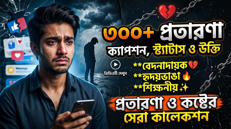৩০০+ প্রতারণা নিয়ে ক্যাপশন, স্ট্যাটাস ও উক্তি