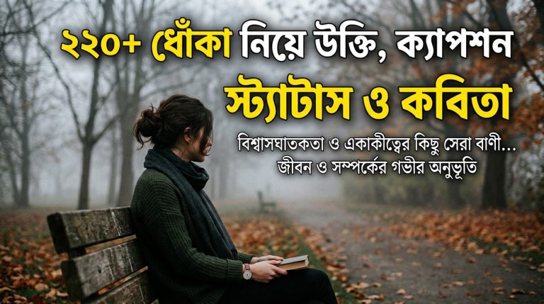 ২২০+ধোঁকা নিয়ে উক্তি, ক্যাপশন, স্ট্যাটাস ও কবিতা