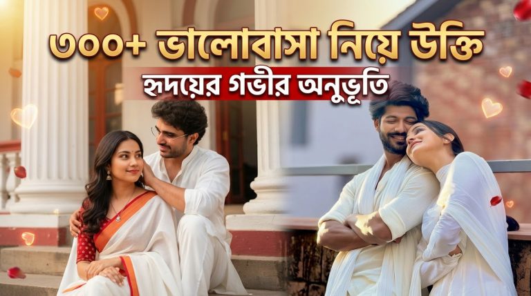 ৩০০+ভালোবাসা নিয়ে উক্তি, হৃদয়ের গভীর অনুভূতি