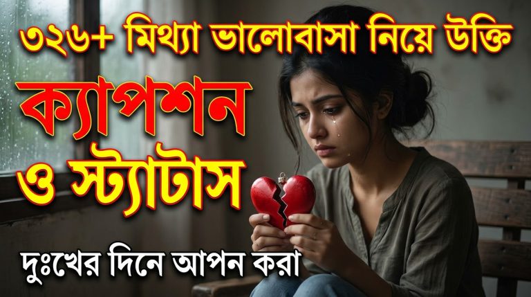 ৩২৬+মিথ্যা ভালোবাসা নিয়ে উক্তি, ক্যাপশন ও স্ট্যাটাস