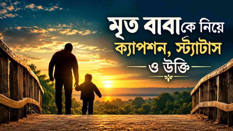 ৩০০+মৃত বাবাকে নিয়ে ক্যাপশন, স্ট্যাটাস ও উক্তি