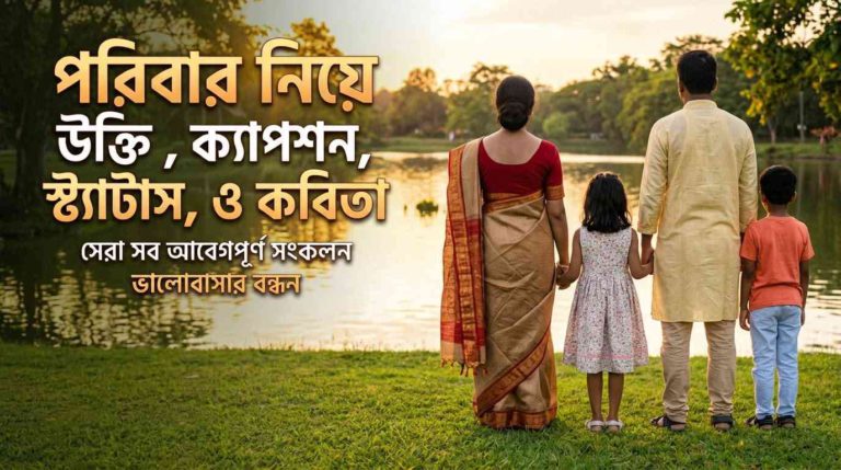সেরা কিছু পরিবার নিয়ে উক্তি , ক্যাপশন, স্ট্যাটাস,  ও কবিতা