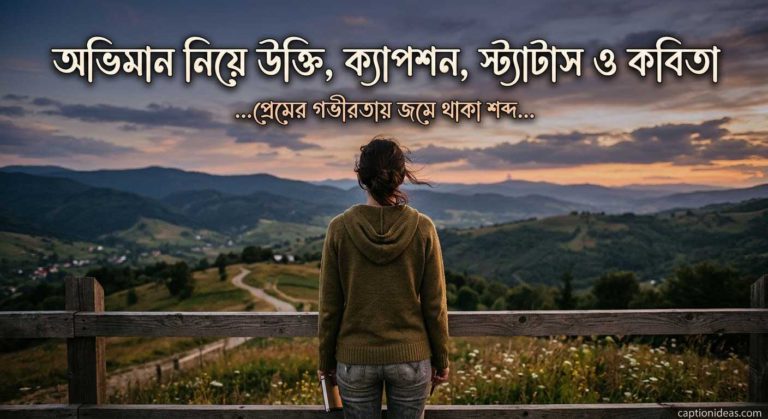 অভিমান নিয়ে উক্তি, ক্যাপশন, স্ট্যাটাস ও কবিতা
