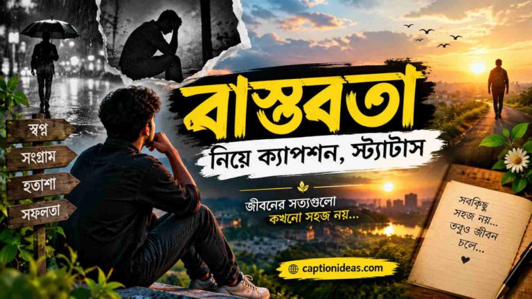 বাস্তবতা নিয়ে ক্যাপশন, স্ট্যাটাস:  ও জীবনের কিছু কঠিন সত্য