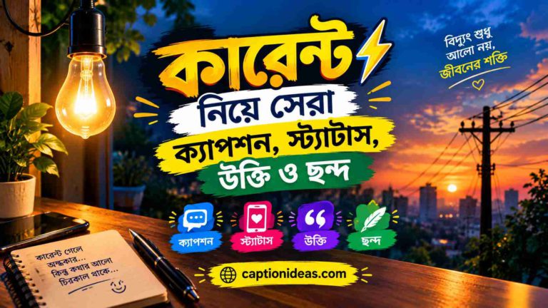 কারেন্ট  নিয়ে সেরা ক্যাপশন, স্ট্যাটাস, উক্তি ও ছন্দ 2026