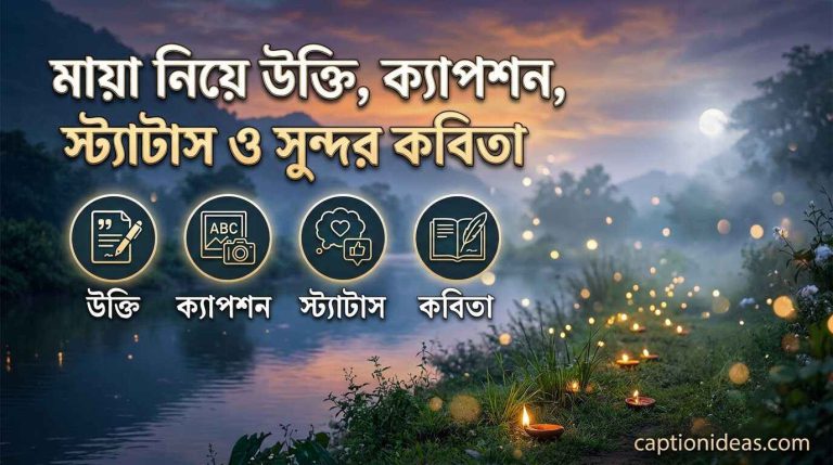 ৩৭০+মায়া নিয়ে উক্তি, ক্যাপশন, স্ট্যাটাস ও সুন্দর কবিতা
