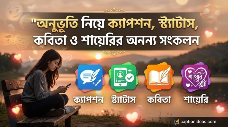 ৪৪৫+অনুভূতি নিয়ে ক্যাপশন, স্ট্যাটাস, কবিতা ও শায়েরির অনন্য সংকলন